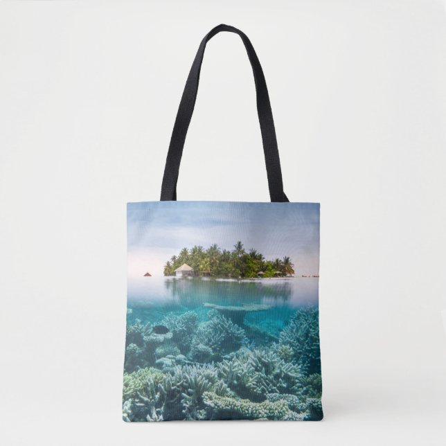 Tropical Beaches | Ari Atoll Maldives Tote Bag (Front)