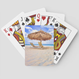 Tropical Beaches   Aruba Sandy Beach Playing Cards