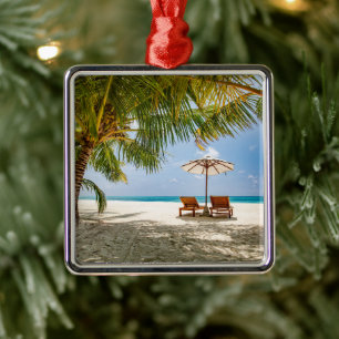 Tropical Beaches Beach Dominican Republic Metal Tree Decoration