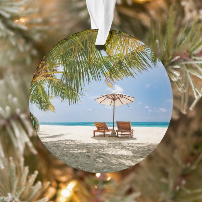 Tropical Beaches | Beach Dominican Republic Ornament (Tree)