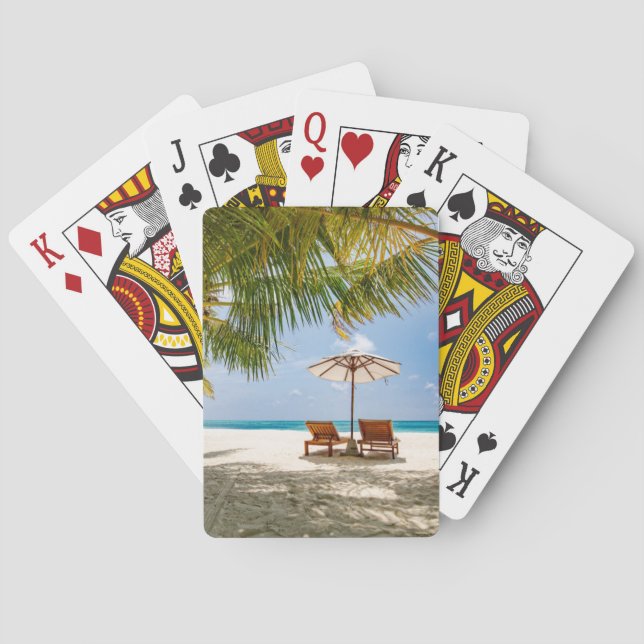 Tropical Beaches | Beach Dominican Republic Playing Cards (Back)