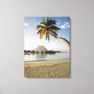 Tropical Beaches Beach Huts, Bora Bora Canvas Print