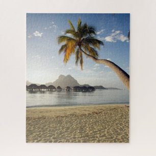 Tropical Beaches   Beach Huts, Bora Bora Jigsaw Puzzle