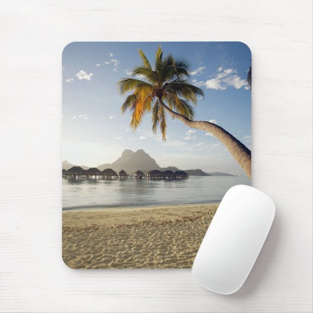 Tropical Beaches | Beach Huts, Bora Bora Mouse Mat (With Mouse)