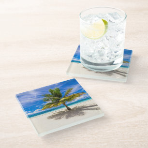 Tropical Beaches   Bora Bora, French Polynesia Glass Coaster
