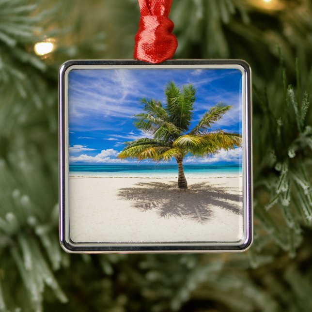 Tropical Beaches | Bora Bora, French Polynesia Metal Tree Decoration (Tree)
