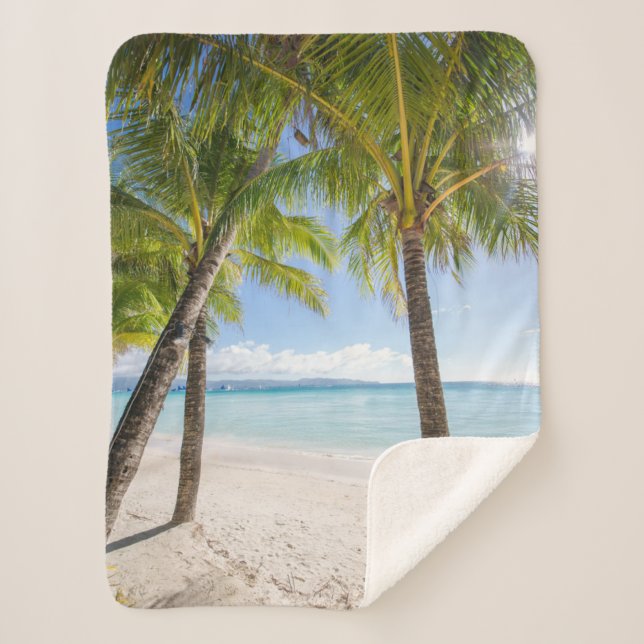 Tropical Beaches | Boracay Philippines Sherpa Blanket (Front)