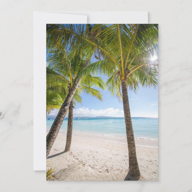 Tropical Beaches | Boracay Philippines Thank You Card (Front)