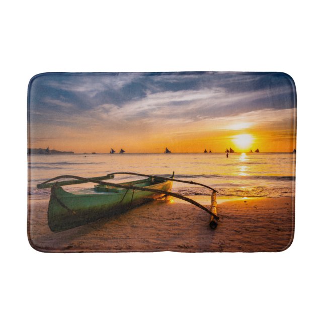 Tropical Beaches | Boracay's White Beach Bath Mat (Front)