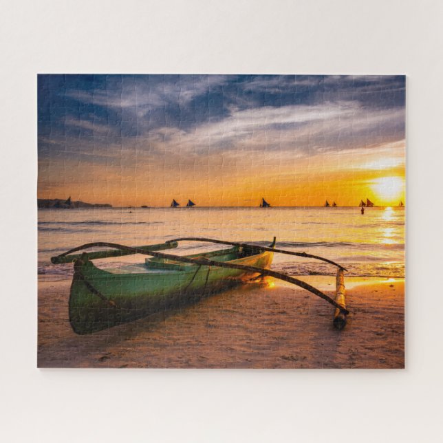 Tropical Beaches | Boracay's White Beach Jigsaw Puzzle (Horizontal)