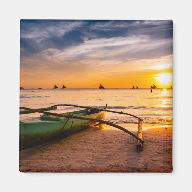 Tropical Beaches | Boracay's White Beach Magnet (Front)