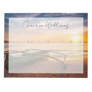 Tropical Beaches Boracay's White Beach Notepad