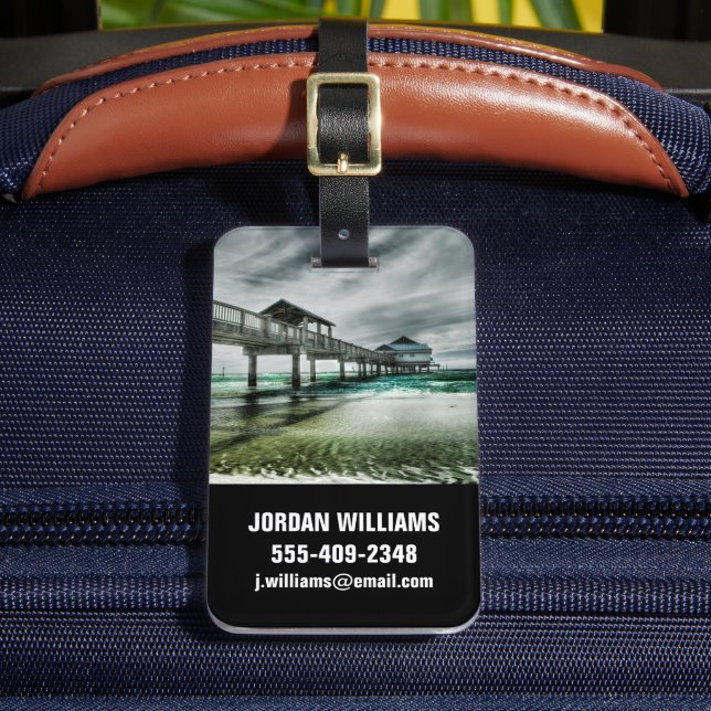Tropical Beaches | Clearwater Florida Luggage Tag (Front Insitu 2)