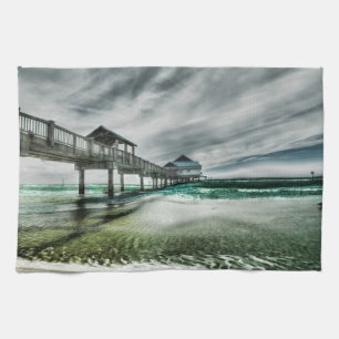 Tropical Beaches   Clearwater Florida Tea Towel