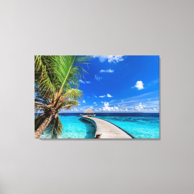 Tropical Beaches | Dusit Thani Maldives Canvas Print (Front)