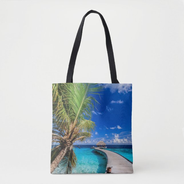 Tropical Beaches | Dusit Thani Maldives Tote Bag (Front)