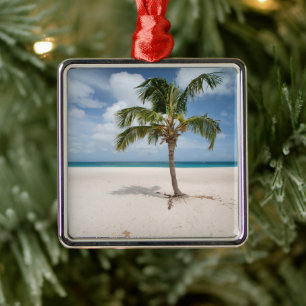 Tropical Beaches Eagle Beach, Aruba Metal Tree Decoration