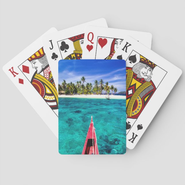 Tropical Beaches | El Nido, Philippines, Palawan Playing Cards (Back)
