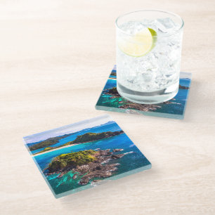 Tropical Beaches El Nido Phillipines Glass Coaster