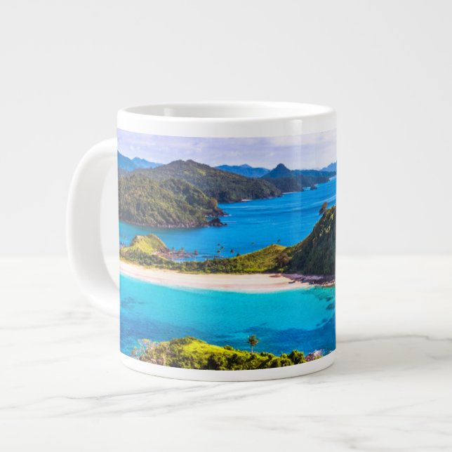 Tropical Beaches | El Nido Phillipines Large Coffee Mug (Front Left)