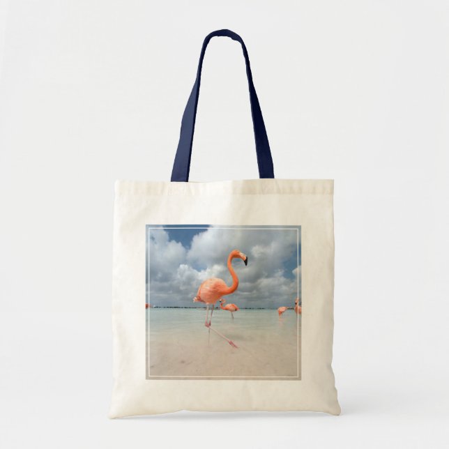 Tropical Beaches | Flamingos Beach, Aruba Tote Bag (Front)