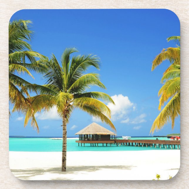 Tropical Beaches | Island & Lagoon, Maldives Coaster (Front)