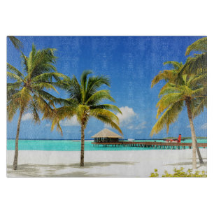 Tropical Beaches Island & Lagoon, Maldives Cutting Board