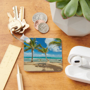 Tropical Beaches Kuau Cove Beach, Maui Hawaii Key Ring