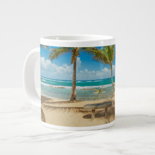 Tropical Beaches Kuau Cove Beach, Maui Hawaii Large Coffee Mug