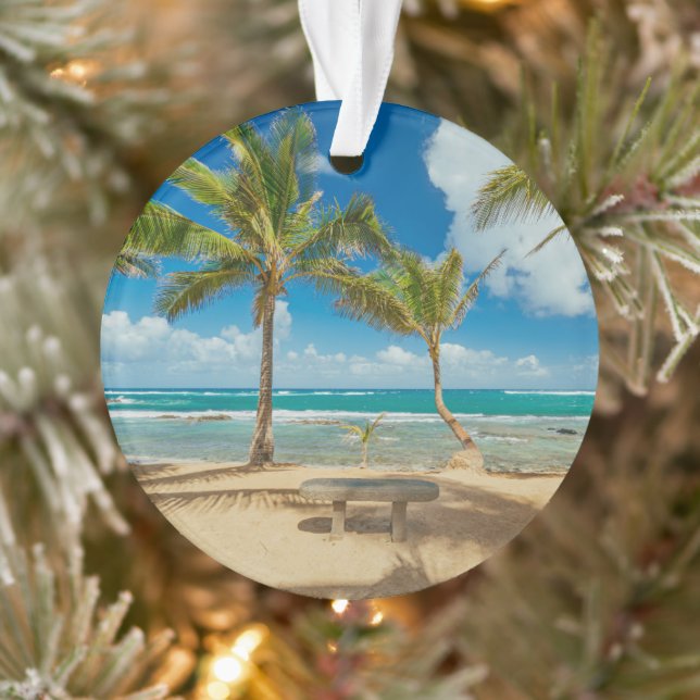 Tropical Beaches | Kuau Cove Beach, Maui Hawaii Ornament (Tree)