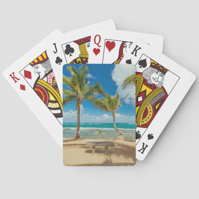 Tropical Beaches | Kuau Cove Beach, Maui Hawaii Playing Cards (Back)