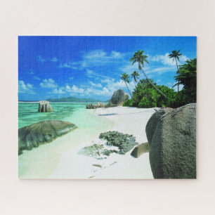 Tropical Beaches La Digue Island Jigsaw Puzzle