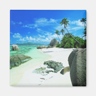 Tropical Beaches   La Digue Island Magnet