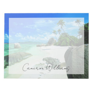 Tropical Beaches La Digue Island Notepad
