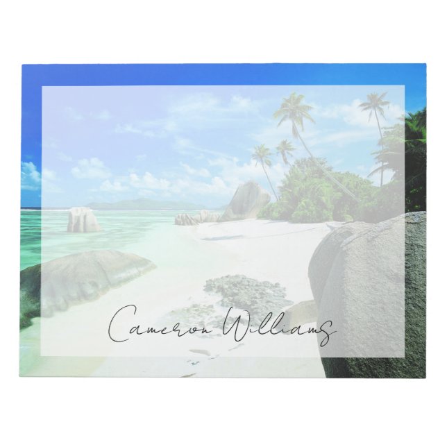 Tropical Beaches | La Digue Island Notepad (Front)