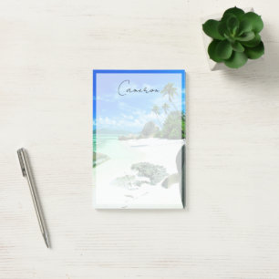 Tropical Beaches   La Digue Island Post-it Notes