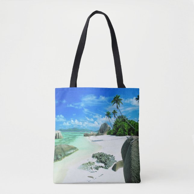 Tropical Beaches | La Digue Island Tote Bag (Front)