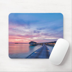 Tropical Beaches   Maldives Bungalows Mouse Mat