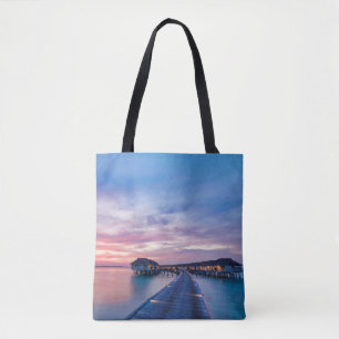 Tropical Beaches   Maldives Bungalows Tote Bag