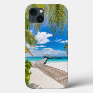 Tropical Beaches   Maldives Island Wooden Jetty iPhone 13 Case
