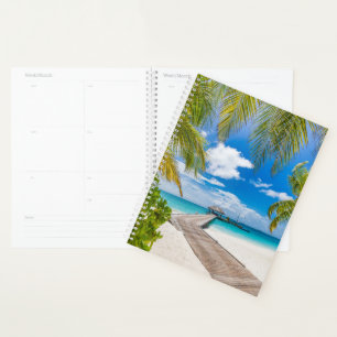 Tropical Beaches Maldives Island Wooden Jetty Planner
