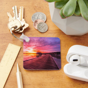 Tropical Beaches Maldives Sunset Key Ring