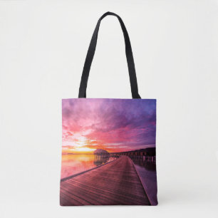 Tropical Beaches Maldives Sunset Tote Bag