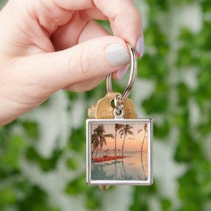 Tropical Beaches   Maldives Tropical Beach & Pool Key Ring