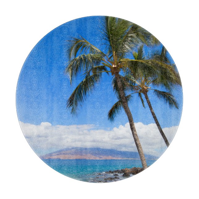 Tropical Beaches | Maui Hawaii Island Cutting Board (Front)