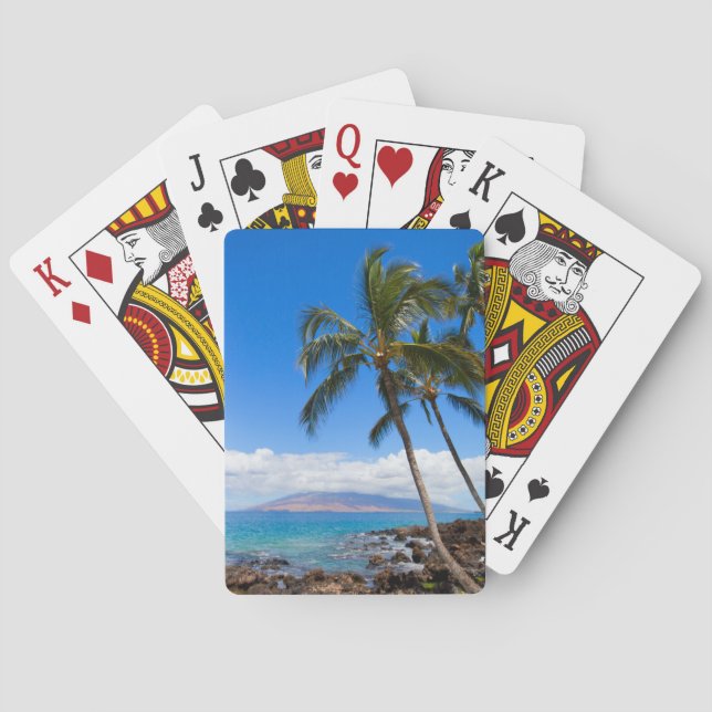 Tropical Beaches | Maui Hawaii Island Playing Cards (Back)