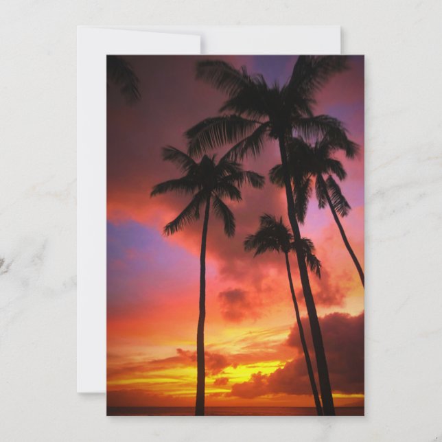 Tropical Beaches | Maui Hawaii Islands Thank You Card (Front)