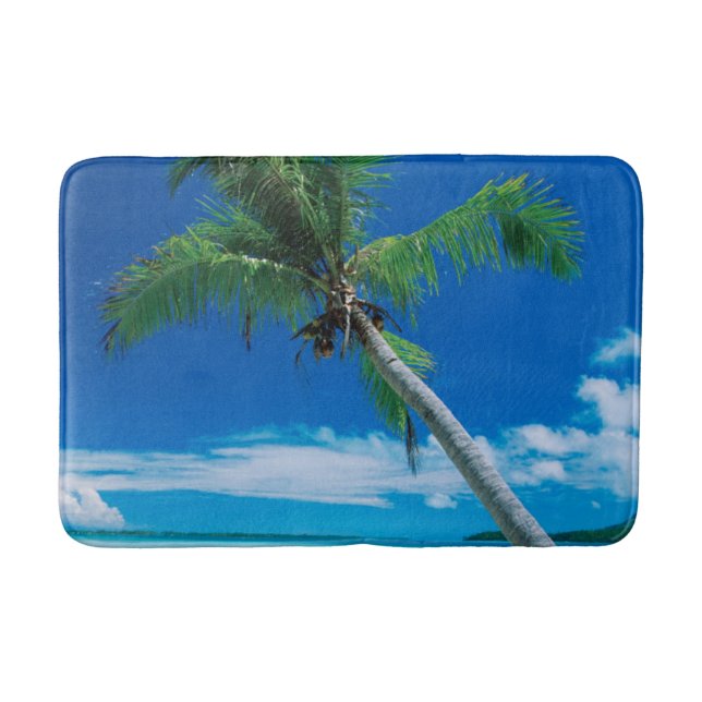 Tropical Beaches | Motu Tofari Beach, Bora Bora Bath Mat (Front)