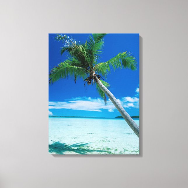 Tropical Beaches | Motu Tofari Beach, Bora Bora Canvas Print (Front)