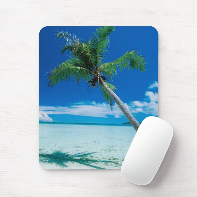 Tropical Beaches | Motu Tofari Beach, Bora Bora Mouse Mat (With Mouse)